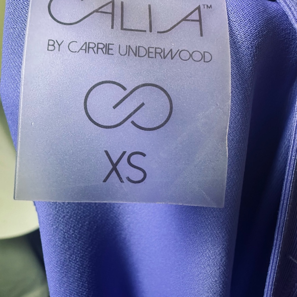 CALIA by Carrie Underwood Purple Ruched Side Quarter Zip Athletic Top XS - Picture 8 of 8